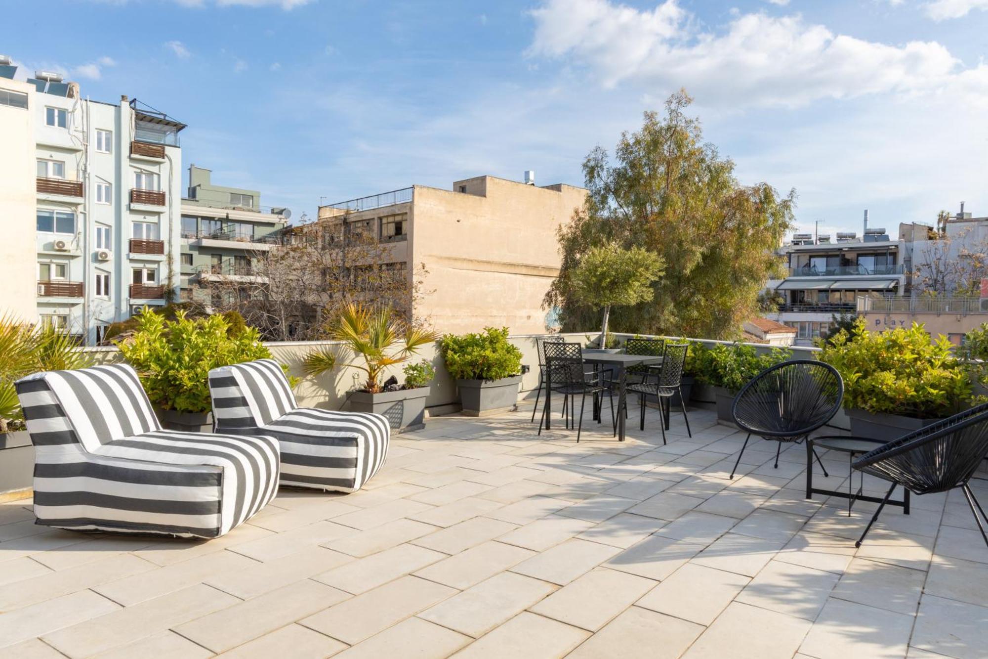 85 Sqm In The Heart Of Athens Shared Rooftop Deck Exterior photo