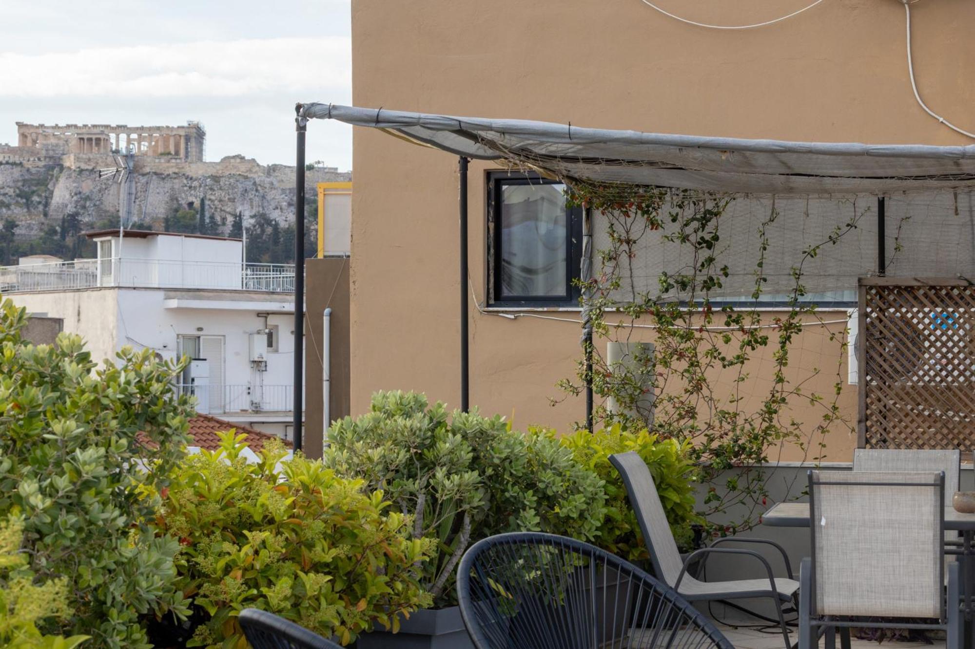 85 Sqm In The Heart Of Athens Shared Rooftop Deck Exterior photo